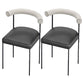 Glam Metal Dining Room Chair Open Back Dining Side Chair in Black Black 2 Piece Set Clearhalo 'Dining Chairs' 'Dining Tables & Seating' 'dining_chair' 'furn' 'furn_dining_chair' 'Furniture' 'furniture_dining_chair' 'Kitchen & Dining Furniture' 4831558
