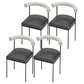 Glam Metal Dining Room Chair Open Back Dining Side Chair in Black Black 4 Piece Set Clearhalo 'Dining Chairs' 'Dining Tables & Seating' 'dining_chair' 'furn' 'furn_dining_chair' 'Furniture' 'furniture_dining_chair' 'Kitchen & Dining Furniture' 4831560