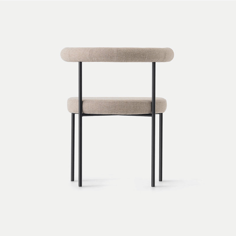 Glam Metal Dining Room Chair Open Back Dining Side Chair in Black Clearhalo 'Dining Chairs' 'Dining Tables & Seating' 'dining_chair' 'furn' 'furn_dining_chair' 'Furniture' 'furniture_dining_chair' 'Kitchen & Dining Furniture' 4831565