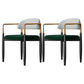 Glam Metal Home Side Chair Open Back Dining Side Chair in Black Green 2 Piece Set Clearhalo 'Dining Chairs' 'Dining Tables & Seating' 'dining_chair' 'furn' 'furn_dining_chair' 'Furniture' 'furniture_dining_chair' 'Kitchen & Dining Furniture' 4831573