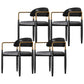 Glam Metal Home Side Chair Open Back Dining Side Chair in Black Grey 4 Piece Set Clearhalo 'Dining Chairs' 'Dining Tables & Seating' 'dining_chair' 'furn' 'furn_dining_chair' 'Furniture' 'furniture_dining_chair' 'Kitchen & Dining Furniture' 4831581