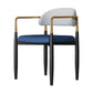 Glam Metal Home Side Chair Open Back Dining Side Chair in Black Blue 1 Piece Clearhalo 'Dining Chairs' 'Dining Tables & Seating' 'dining_chair' 'furn' 'furn_dining_chair' 'Furniture' 'furniture_dining_chair' 'Kitchen & Dining Furniture' 4831594
