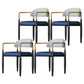 Glam Metal Home Side Chair Open Back Dining Side Chair in Black Blue 4 Piece Set Clearhalo 'Dining Chairs' 'Dining Tables & Seating' 'dining_chair' 'furn' 'furn_dining_chair' 'Furniture' 'furniture_dining_chair' 'Kitchen & Dining Furniture' 4831596