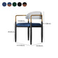 Glam Metal Home Side Chair Open Back Dining Side Chair in Black Clearhalo 'Dining Chairs' 'Dining Tables & Seating' 'dining_chair' 'furn' 'furn_dining_chair' 'Furniture' 'furniture_dining_chair' 'Kitchen & Dining Furniture' 4831597
