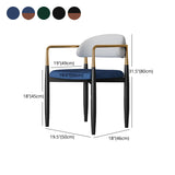 Glam Metal Home Side Chair Open Back Dining Side Chair in Black Clearhalo 'Dining Chairs' 'Dining Tables & Seating' 'dining_chair' 'furn' 'furn_dining_chair' 'Furniture' 'furniture_dining_chair' 'Kitchen & Dining Furniture' 4831597