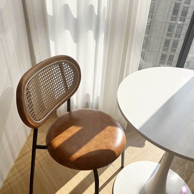 Glam Metal Kitchen and Dining Room Chair Open Back Dining Side Chair Clearhalo 'Dining Chairs' 'Dining Tables & Seating' 'dining_chair' 'furn' 'furn_dining_chair' 'Furniture' 'furniture_dining_chair' 'Kitchen & Dining Furniture' 4831600