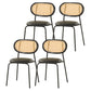 Glam Metal Kitchen and Dining Room Chair Open Back Dining Side Chair Black 4 Piece Set Clearhalo 'Dining Chairs' 'Dining Tables & Seating' 'dining_chair' 'furn' 'furn_dining_chair' 'Furniture' 'furniture_dining_chair' 'Kitchen & Dining Furniture' 4831606
