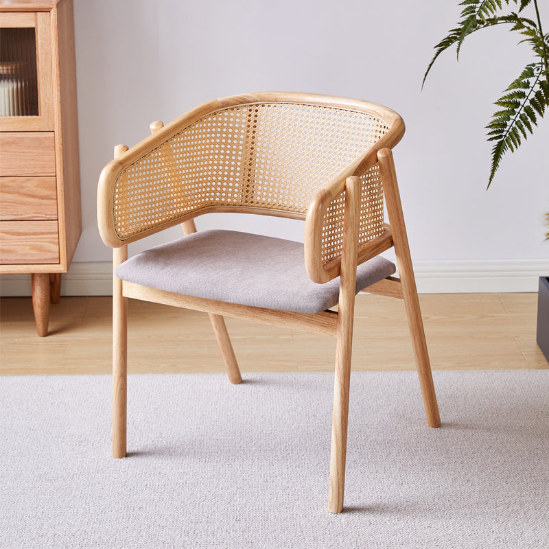 Contemporary Rubberwood Dining Room Chair Open Back Dining Side Chair Wood Gray Clearhalo 'Dining Chairs' 'Dining Tables & Seating' 'dining_chair' 'furn' 'furn_dining_chair' 'Furniture' 'furniture_dining_chair' 'Kitchen & Dining Furniture' 4831714