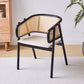 Contemporary Rubberwood Dining Room Chair Open Back Dining Side Chair Black Beige Clearhalo 'Dining Chairs' 'Dining Tables & Seating' 'dining_chair' 'furn' 'furn_dining_chair' 'Furniture' 'furniture_dining_chair' 'Kitchen & Dining Furniture' 4831719
