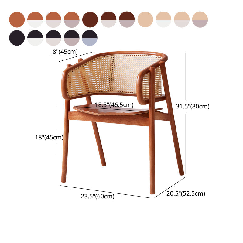 Contemporary Rubberwood Dining Room Chair Open Back Dining Side Chair Clearhalo 'Dining Chairs' 'Dining Tables & Seating' 'dining_chair' 'furn' 'furn_dining_chair' 'Furniture' 'furniture_dining_chair' 'Kitchen & Dining Furniture' 4831722