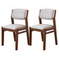 Modern Style Wood Chair Open Back Dining Side Chair with Upholstered for Dining Room Walnut 2 Piece Set Clearhalo 'Dining Chairs' 'Dining Tables & Seating' 'dining_chair' 'furn' 'furn_dining_chair' 'Furniture' 'furniture_dining_chair' 'Kitchen & Dining Furniture' 4831724
