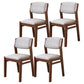 Modern Style Wood Chair Open Back Dining Side Chair with Upholstered for Dining Room Walnut 4 Piece Set Clearhalo 'Dining Chairs' 'Dining Tables & Seating' 'dining_chair' 'furn' 'furn_dining_chair' 'Furniture' 'furniture_dining_chair' 'Kitchen & Dining Furniture' 4831726