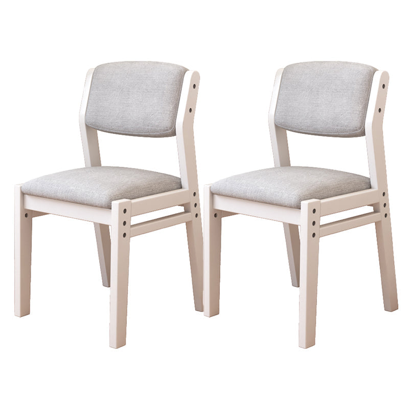 Modern Style Wood Chair Open Back Dining Side Chair with Upholstered for Dining Room White 2 Piece Set Clearhalo 'Dining Chairs' 'Dining Tables & Seating' 'dining_chair' 'furn' 'furn_dining_chair' 'Furniture' 'furniture_dining_chair' 'Kitchen & Dining Furniture' 4831729