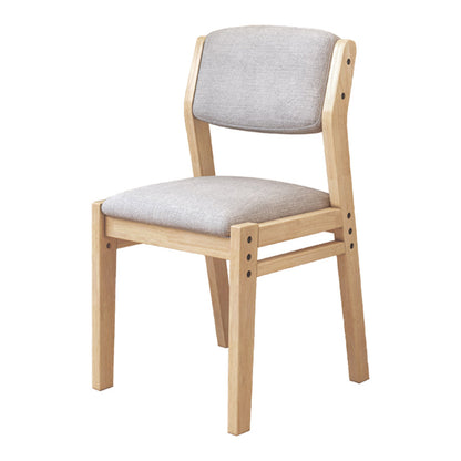 Modern Style Wood Chair Open Back Dining Side Chair with Upholstered for Dining Room Wood-Light Grey 1 Piece Clearhalo 'Dining Chairs' 'Dining Tables & Seating' 'dining_chair' 'furn' 'furn_dining_chair' 'Furniture' 'furniture_dining_chair' 'Kitchen & Dining Furniture' 4831734