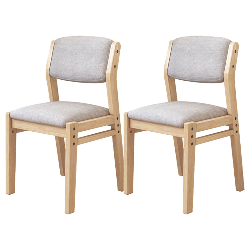 Modern Style Wood Chair Open Back Dining Side Chair with Upholstered for Dining Room Wood-Light Grey 2 Piece Set Clearhalo 'Dining Chairs' 'Dining Tables & Seating' 'dining_chair' 'furn' 'furn_dining_chair' 'Furniture' 'furniture_dining_chair' 'Kitchen & Dining Furniture' 4831736