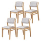 Modern Style Wood Chair Open Back Dining Side Chair with Upholstered for Dining Room Wood-Light Grey 4 Piece Set Clearhalo 'Dining Chairs' 'Dining Tables & Seating' 'dining_chair' 'furn' 'furn_dining_chair' 'Furniture' 'furniture_dining_chair' 'Kitchen & Dining Furniture' 4831737