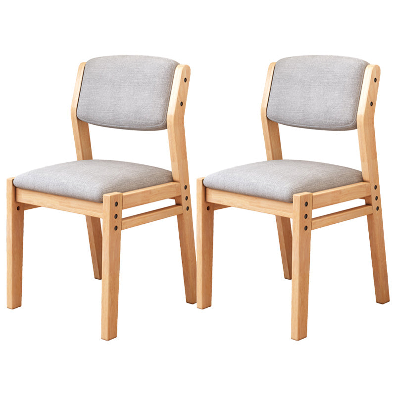Modern Style Wood Chair Open Back Dining Side Chair with Upholstered for Dining Room Grey 2 Piece Set Clearhalo 'Dining Chairs' 'Dining Tables & Seating' 'dining_chair' 'furn' 'furn_dining_chair' 'Furniture' 'furniture_dining_chair' 'Kitchen & Dining Furniture' 4831742