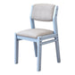 Modern Style Wood Chair Open Back Dining Side Chair with Upholstered for Dining Room Blue 1 Piece Clearhalo 'Dining Chairs' 'Dining Tables & Seating' 'dining_chair' 'furn' 'furn_dining_chair' 'Furniture' 'furniture_dining_chair' 'Kitchen & Dining Furniture' 4831746