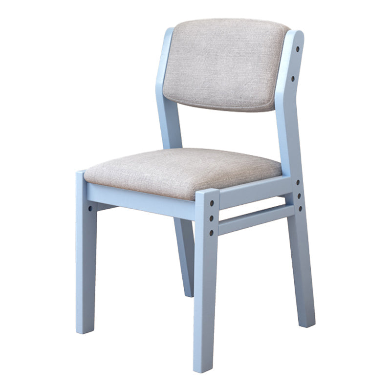 Modern Style Wood Chair Open Back Dining Side Chair with Upholstered for Dining Room Blue 1 Piece Clearhalo 'Dining Chairs' 'Dining Tables & Seating' 'dining_chair' 'furn' 'furn_dining_chair' 'Furniture' 'furniture_dining_chair' 'Kitchen & Dining Furniture' 4831746