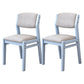Modern Style Wood Chair Open Back Dining Side Chair with Upholstered for Dining Room Blue 2 Piece Set Clearhalo 'Dining Chairs' 'Dining Tables & Seating' 'dining_chair' 'furn' 'furn_dining_chair' 'Furniture' 'furniture_dining_chair' 'Kitchen & Dining Furniture' 4831747