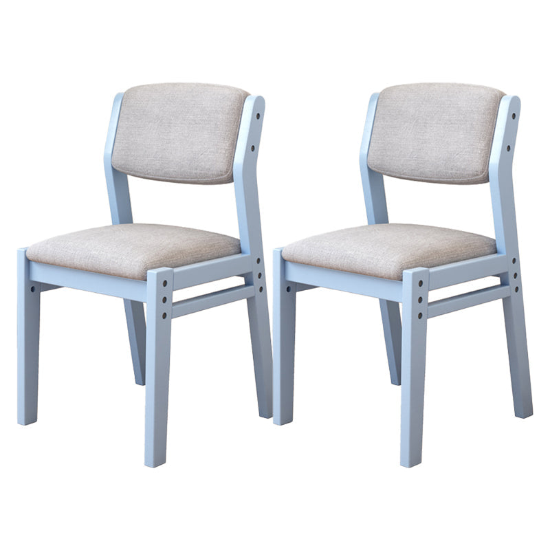 Modern Style Wood Chair Open Back Dining Side Chair with Upholstered for Dining Room Blue 2 Piece Set Clearhalo 'Dining Chairs' 'Dining Tables & Seating' 'dining_chair' 'furn' 'furn_dining_chair' 'Furniture' 'furniture_dining_chair' 'Kitchen & Dining Furniture' 4831747