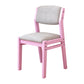 Modern Style Wood Chair Open Back Dining Side Chair with Upholstered for Dining Room Gray-Pink 1 Piece Clearhalo 'Dining Chairs' 'Dining Tables & Seating' 'dining_chair' 'furn' 'furn_dining_chair' 'Furniture' 'furniture_dining_chair' 'Kitchen & Dining Furniture' 4831749