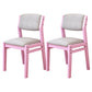 Modern Style Wood Chair Open Back Dining Side Chair with Upholstered for Dining Room Gray-Pink 2 Piece Set Clearhalo 'Dining Chairs' 'Dining Tables & Seating' 'dining_chair' 'furn' 'furn_dining_chair' 'Furniture' 'furniture_dining_chair' 'Kitchen & Dining Furniture' 4831750