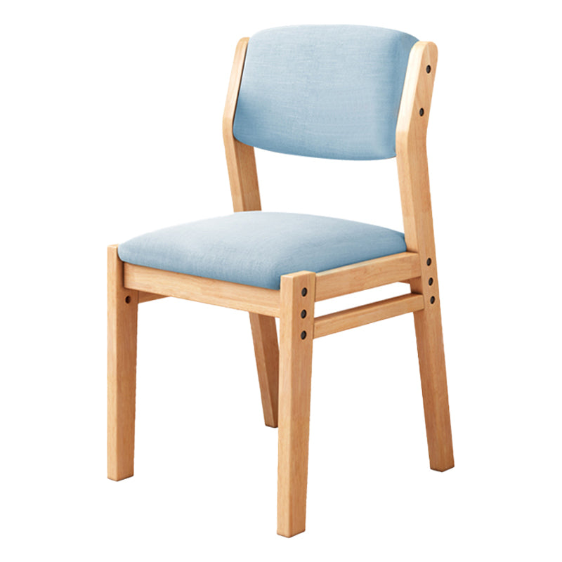 Modern Style Wood Chair Open Back Dining Side Chair with Upholstered for Dining Room Light Blue 1 Piece Clearhalo 'Dining Chairs' 'Dining Tables & Seating' 'dining_chair' 'furn' 'furn_dining_chair' 'Furniture' 'furniture_dining_chair' 'Kitchen & Dining Furniture' 4831752