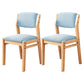 Modern Style Wood Chair Open Back Dining Side Chair with Upholstered for Dining Room Light Blue 2 Piece Set Clearhalo 'Dining Chairs' 'Dining Tables & Seating' 'dining_chair' 'furn' 'furn_dining_chair' 'Furniture' 'furniture_dining_chair' 'Kitchen & Dining Furniture' 4831753