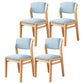 Modern Style Wood Chair Open Back Dining Side Chair with Upholstered for Dining Room Light Blue 4 Piece Set Clearhalo 'Dining Chairs' 'Dining Tables & Seating' 'dining_chair' 'furn' 'furn_dining_chair' 'Furniture' 'furniture_dining_chair' 'Kitchen & Dining Furniture' 4831754