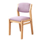 Modern Style Wood Chair Open Back Dining Side Chair with Upholstered for Dining Room Pink 1 Piece Clearhalo 'Dining Chairs' 'Dining Tables & Seating' 'dining_chair' 'furn' 'furn_dining_chair' 'Furniture' 'furniture_dining_chair' 'Kitchen & Dining Furniture' 4831755