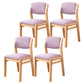 Modern Style Wood Chair Open Back Dining Side Chair with Upholstered for Dining Room Pink 4 Piece Set Clearhalo 'Dining Chairs' 'Dining Tables & Seating' 'dining_chair' 'furn' 'furn_dining_chair' 'Furniture' 'furniture_dining_chair' 'Kitchen & Dining Furniture' 4831757