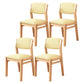 Modern Style Wood Chair Open Back Dining Side Chair with Upholstered for Dining Room Yellow 4 Piece Set Clearhalo 'Dining Chairs' 'Dining Tables & Seating' 'dining_chair' 'furn' 'furn_dining_chair' 'Furniture' 'furniture_dining_chair' 'Kitchen & Dining Furniture' 4831760