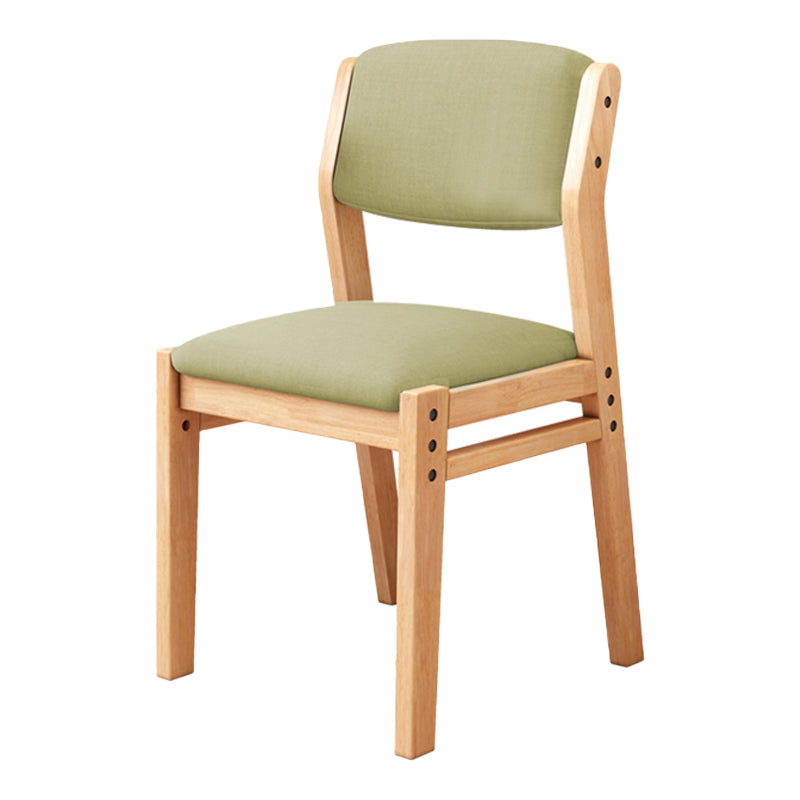 Modern Style Wood Chair Open Back Dining Side Chair with Upholstered for Dining Room Green 1 Piece Clearhalo 'Dining Chairs' 'Dining Tables & Seating' 'dining_chair' 'furn' 'furn_dining_chair' 'Furniture' 'furniture_dining_chair' 'Kitchen & Dining Furniture' 4831761