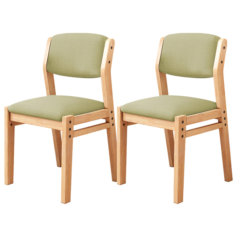 Modern Style Wood Chair Open Back Dining Side Chair with Upholstered for Dining Room Green 2 Piece Set Clearhalo 'Dining Chairs' 'Dining Tables & Seating' 'dining_chair' 'furn' 'furn_dining_chair' 'Furniture' 'furniture_dining_chair' 'Kitchen & Dining Furniture' 4831762