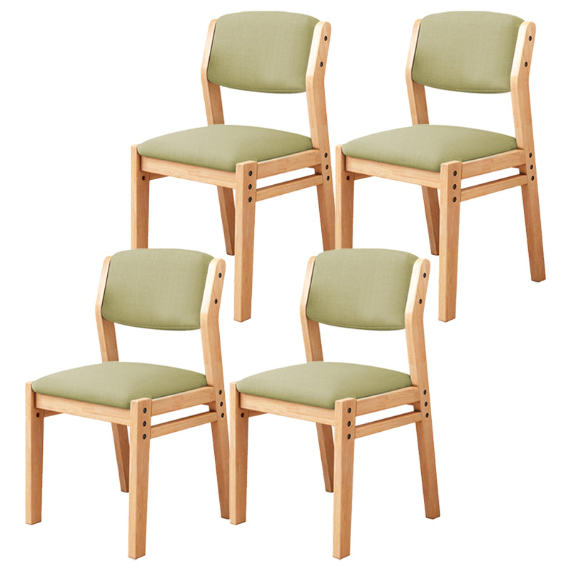 Modern Style Wood Chair Open Back Dining Side Chair with Upholstered for Dining Room Green 4 Piece Set Clearhalo 'Dining Chairs' 'Dining Tables & Seating' 'dining_chair' 'furn' 'furn_dining_chair' 'Furniture' 'furniture_dining_chair' 'Kitchen & Dining Furniture' 4831763