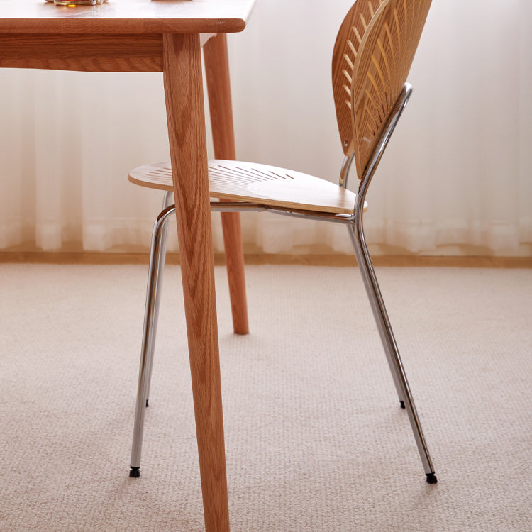 Contemporary Metal Kitchen and Dining Room Chair Open Back Dining Side Chair Clearhalo 'Dining Chairs' 'Dining Tables & Seating' 'dining_chair' 'furn' 'furn_dining_chair' 'Furniture' 'furniture_dining_chair' 'Kitchen & Dining Furniture' 4831779