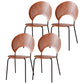 Contemporary Metal Kitchen and Dining Room Chair Open Back Dining Side Chair Walnut 4 Piece Set Black Clearhalo 'Dining Chairs' 'Dining Tables & Seating' 'dining_chair' 'furn' 'furn_dining_chair' 'Furniture' 'furniture_dining_chair' 'Kitchen & Dining Furniture' 4831780
