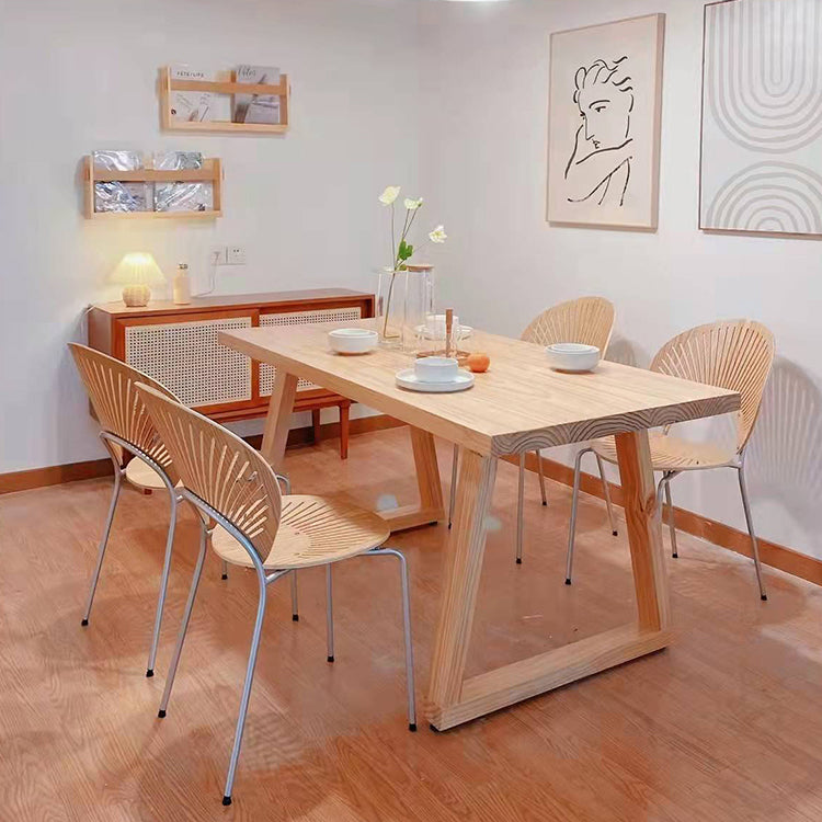 Contemporary Metal Kitchen and Dining Room Chair Open Back Dining Side Chair Clearhalo 'Dining Chairs' 'Dining Tables & Seating' 'dining_chair' 'furn' 'furn_dining_chair' 'Furniture' 'furniture_dining_chair' 'Kitchen & Dining Furniture' 4831785