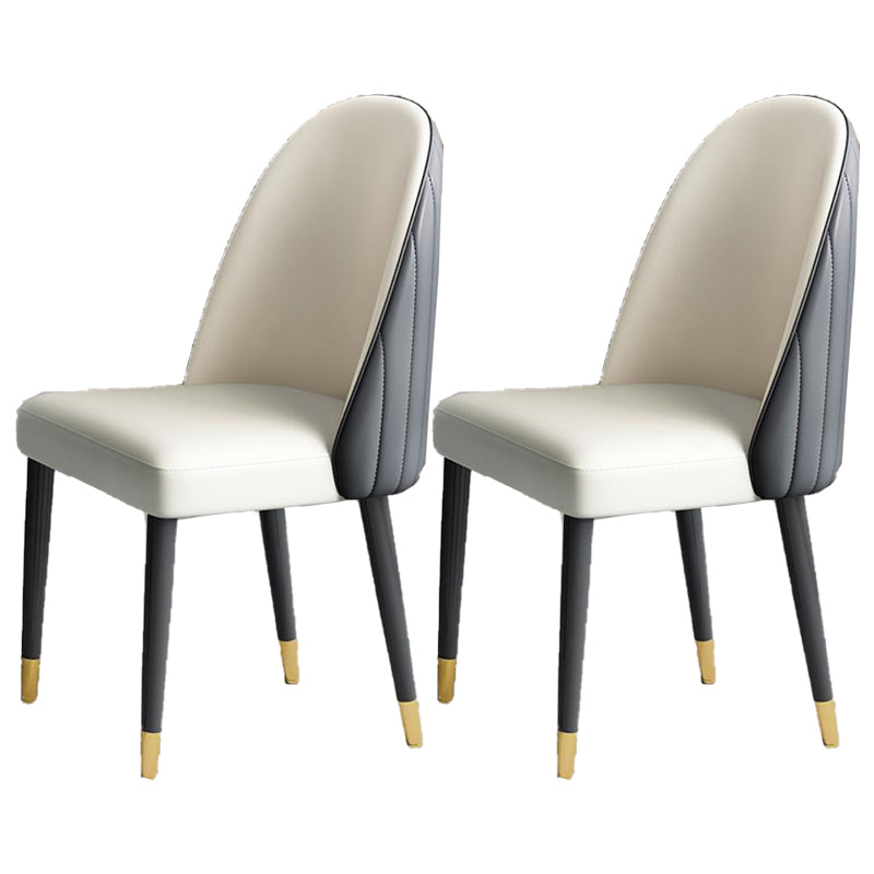 Modern Style Wood Chair Parsons Chair with Upholstered for Dining Room White 2 Piece Set Clearhalo 'Dining Chairs' 'Dining Tables & Seating' 'dining_chair' 'furn' 'furn_dining_chair' 'Furniture' 'furniture_dining_chair' 'Kitchen & Dining Furniture' 4831814