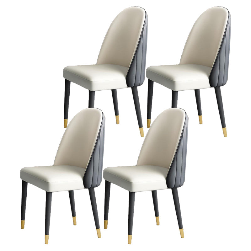 Modern Style Wood Chair Parsons Chair with Upholstered for Dining Room White 4 Piece Set Clearhalo 'Dining Chairs' 'Dining Tables & Seating' 'dining_chair' 'furn' 'furn_dining_chair' 'Furniture' 'furniture_dining_chair' 'Kitchen & Dining Furniture' 4831815
