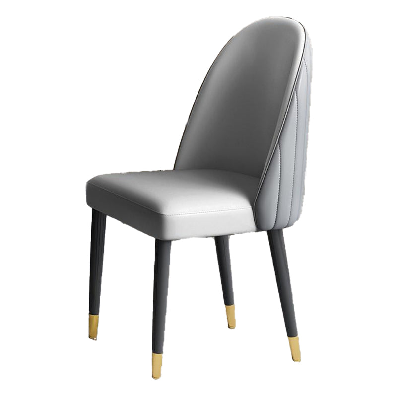 Modern Style Wood Chair Parsons Chair with Upholstered for Dining Room Grey 1 Piece Clearhalo 'Dining Chairs' 'Dining Tables & Seating' 'dining_chair' 'furn' 'furn_dining_chair' 'Furniture' 'furniture_dining_chair' 'Kitchen & Dining Furniture' 4831816