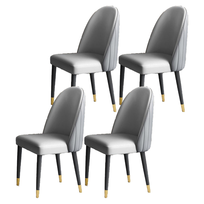 Modern Style Wood Chair Parsons Chair with Upholstered for Dining Room Grey 4 Piece Set Clearhalo 'Dining Chairs' 'Dining Tables & Seating' 'dining_chair' 'furn' 'furn_dining_chair' 'Furniture' 'furniture_dining_chair' 'Kitchen & Dining Furniture' 4831818