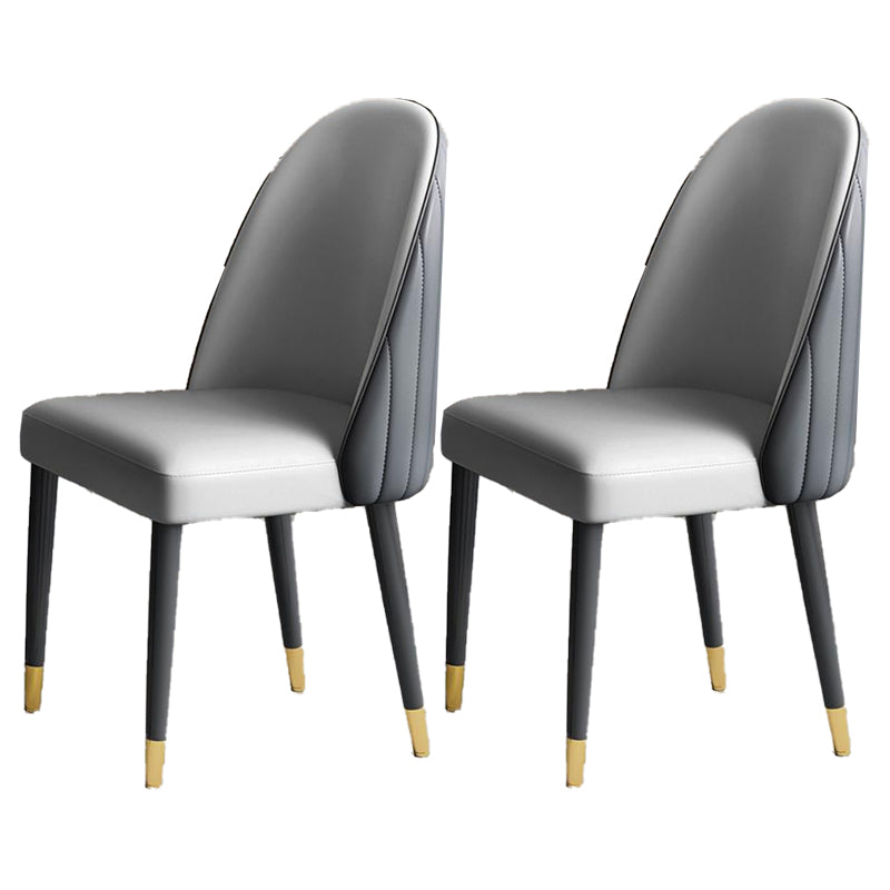 Modern Style Wood Chair Parsons Chair with Upholstered for Dining Room Dark Gray 2 Piece Set Clearhalo 'Dining Chairs' 'Dining Tables & Seating' 'dining_chair' 'furn' 'furn_dining_chair' 'Furniture' 'furniture_dining_chair' 'Kitchen & Dining Furniture' 4831820