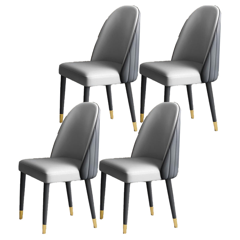 Modern Style Wood Chair Parsons Chair with Upholstered for Dining Room Dark Gray 4 Piece Set Clearhalo 'Dining Chairs' 'Dining Tables & Seating' 'dining_chair' 'furn' 'furn_dining_chair' 'Furniture' 'furniture_dining_chair' 'Kitchen & Dining Furniture' 4831821
