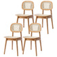 Modern Style Wood Chair Open Back Dining Side Chair for Dining Room 17"x15.7"x32" Natural 4 Piece Set Clearhalo 'Dining Chairs' 'Dining Tables & Seating' 'dining_chair' 'furn' 'furn_dining_chair' 'Furniture' 'furniture_dining_chair' 'Kitchen & Dining Furniture' 4831829