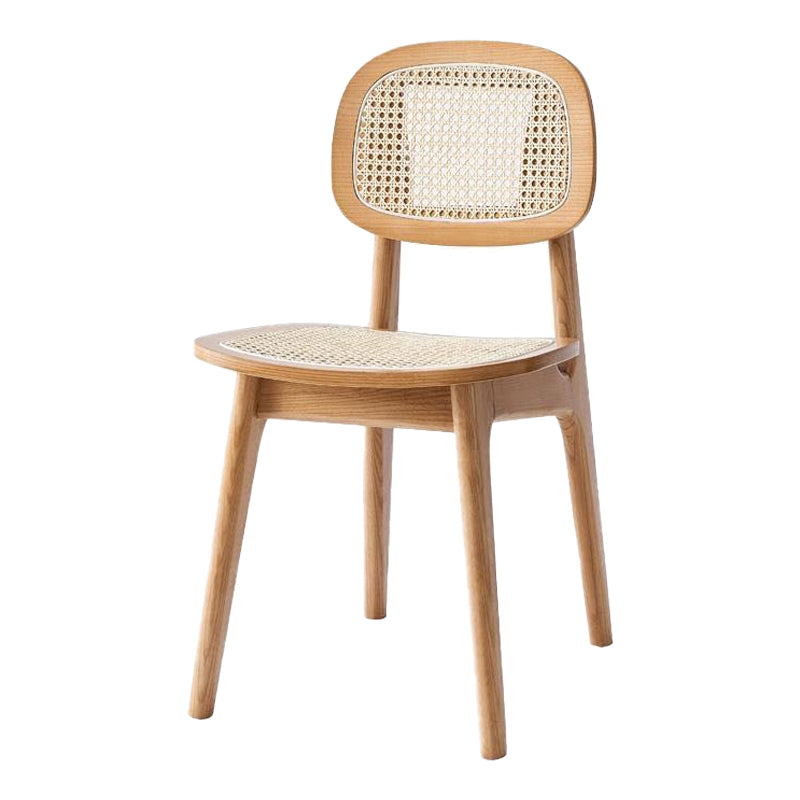 Modern Style Wood Chair Open Back Dining Side Chair for Dining Room 17"x15.7"x32" Natural 1 Piece Clearhalo 'Dining Chairs' 'Dining Tables & Seating' 'dining_chair' 'furn' 'furn_dining_chair' 'Furniture' 'furniture_dining_chair' 'Kitchen & Dining Furniture' 4831835