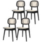 Modern Style Wood Chair Open Back Dining Side Chair for Dining Room 17"x15.7"x32" Black 4 Piece Set Clearhalo 'Dining Chairs' 'Dining Tables & Seating' 'dining_chair' 'furn' 'furn_dining_chair' 'Furniture' 'furniture_dining_chair' 'Kitchen & Dining Furniture' 4831845