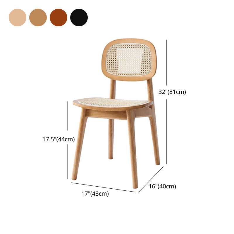 Modern Style Wood Chair Open Back Dining Side Chair for Dining Room 17"x15.7"x32" Clearhalo 'Dining Chairs' 'Dining Tables & Seating' 'dining_chair' 'furn' 'furn_dining_chair' 'Furniture' 'furniture_dining_chair' 'Kitchen & Dining Furniture' 4831846