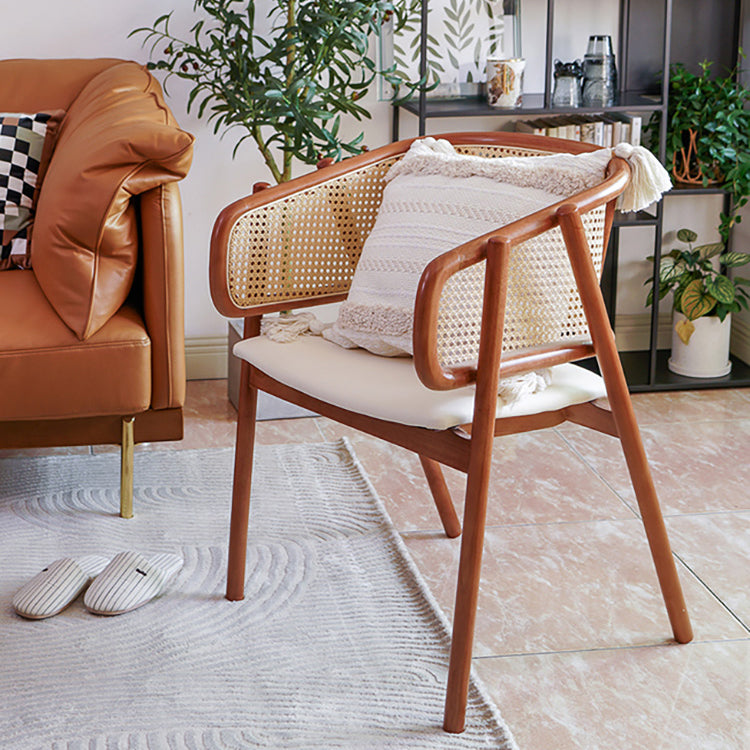 Contemporary Solid Wood Home Dining Arm Chair Open Back Dining Side Chair Clearhalo 'Dining Chairs' 'Dining Tables & Seating' 'dining_chair' 'furn' 'furn_dining_chair' 'Furniture' 'furniture_dining_chair' 'Kitchen & Dining Furniture' 4831851